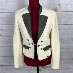 Vintage PERMA Wool Blazer Jacket Embroidered Sport Coat
